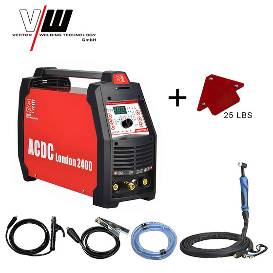 London 2400 Profi Kombi Wig Schweißgerät AC/DC WIG 200 Puls ALU TIG MMA ...